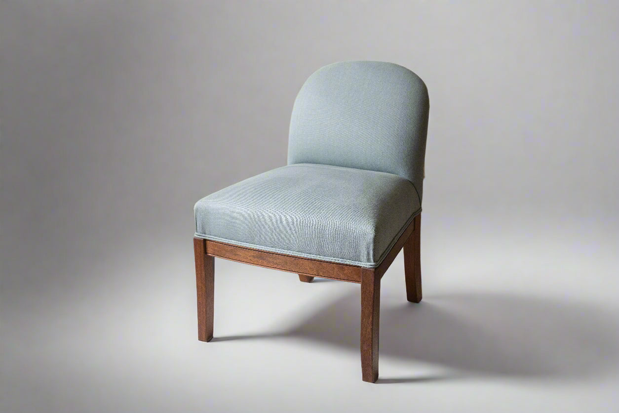 Upholstered Lucy Slipper Chair In Walnut