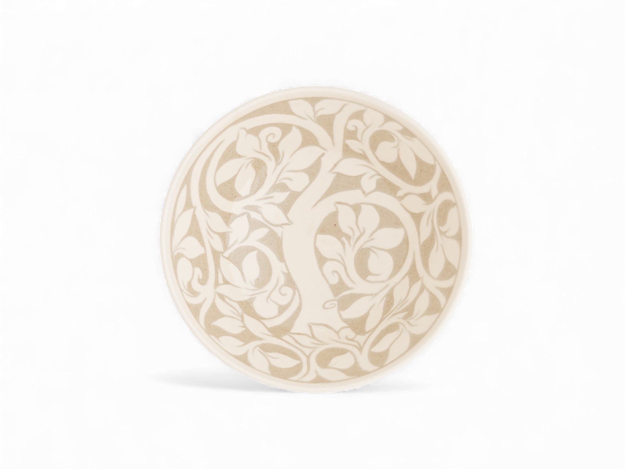 Handmade Stoneware serving bowl tree pattern