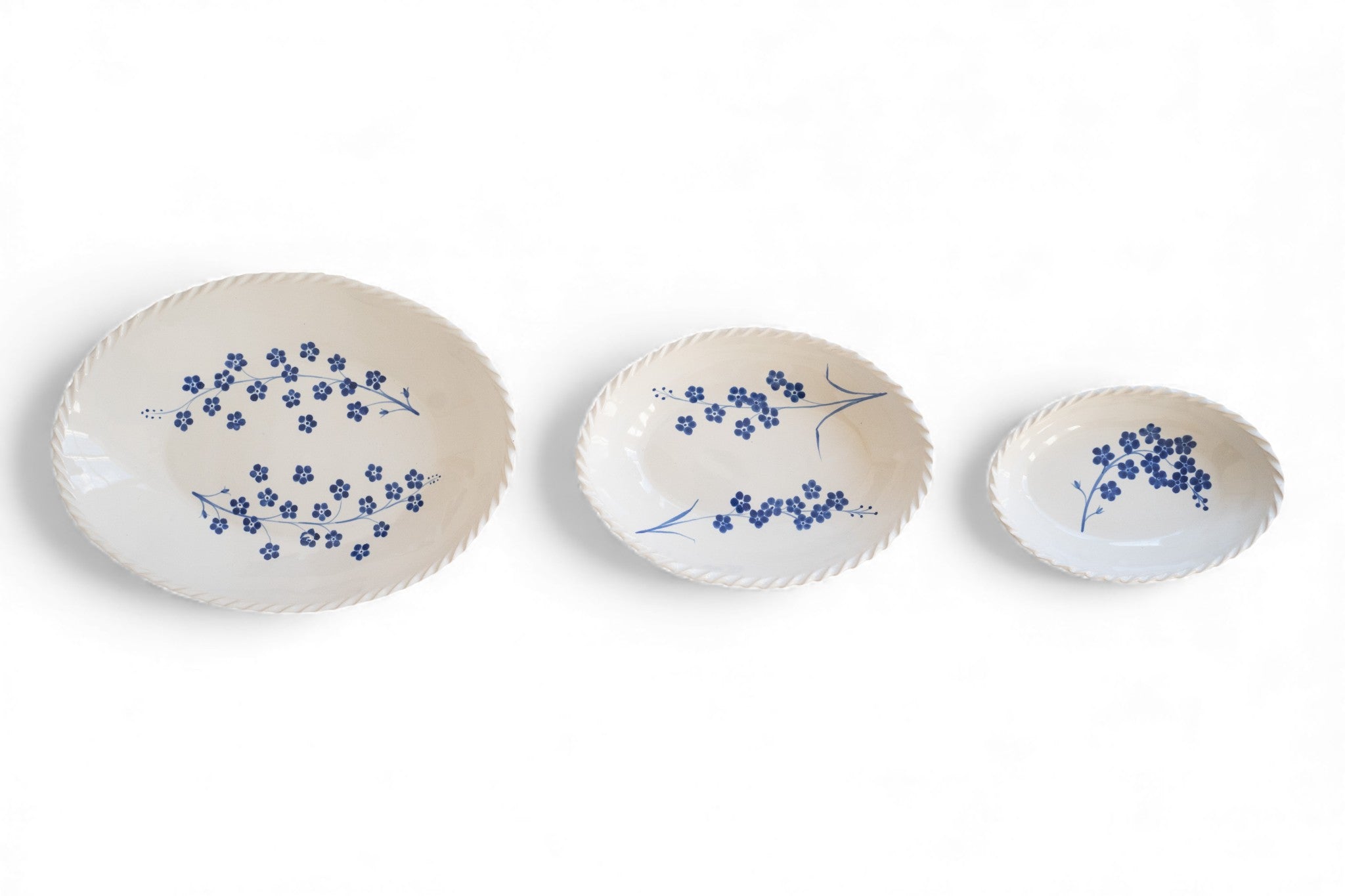 Medium Forget-Me-Not Oval Platter