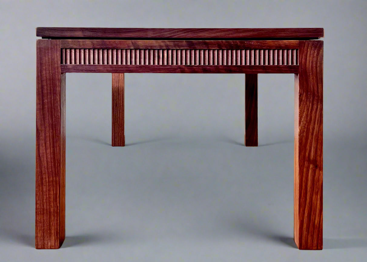 Walnut Modern Classic Coffee Table with Blue Sky Tile Top