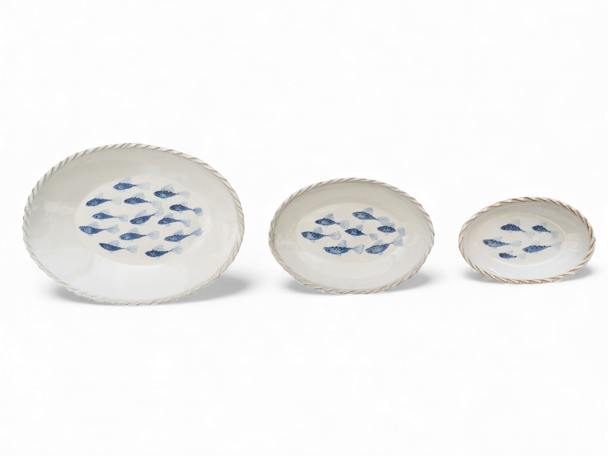 Painted Fish Small Oval Platter