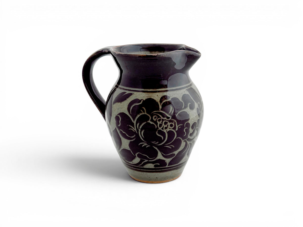 Black Carved Jug
