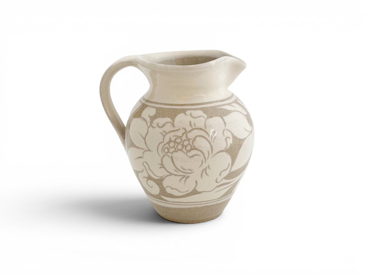 Cream Carved Jug