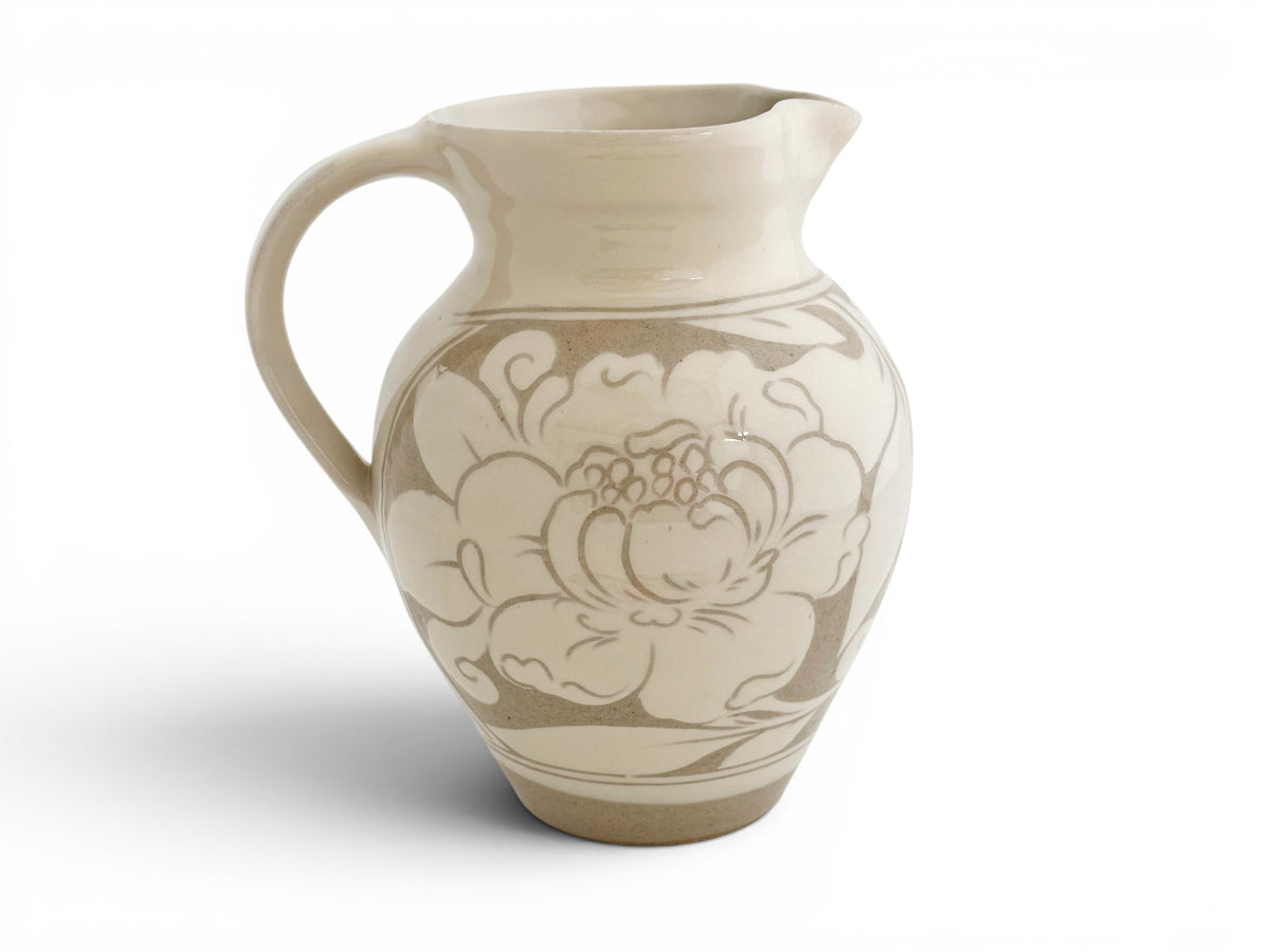 Cream Carved Jug