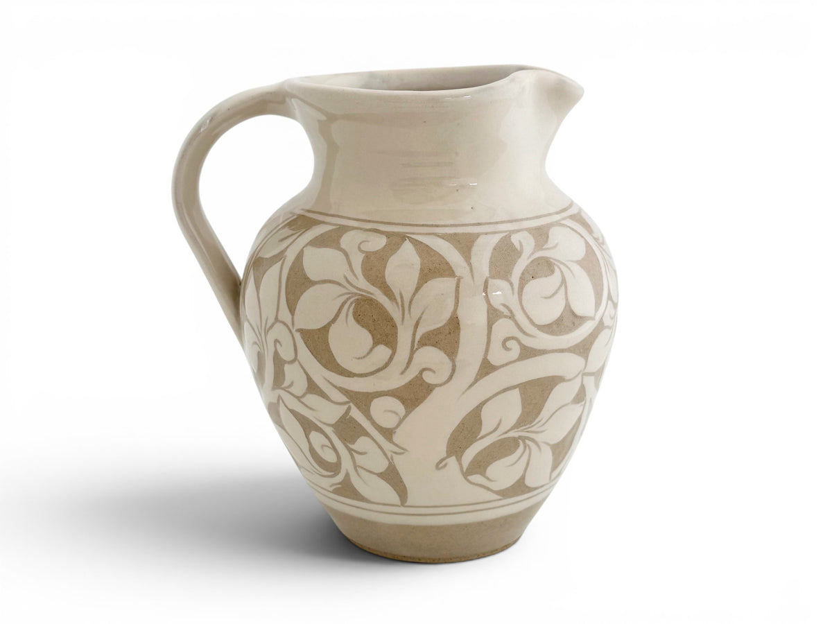 Cream Carved Jug