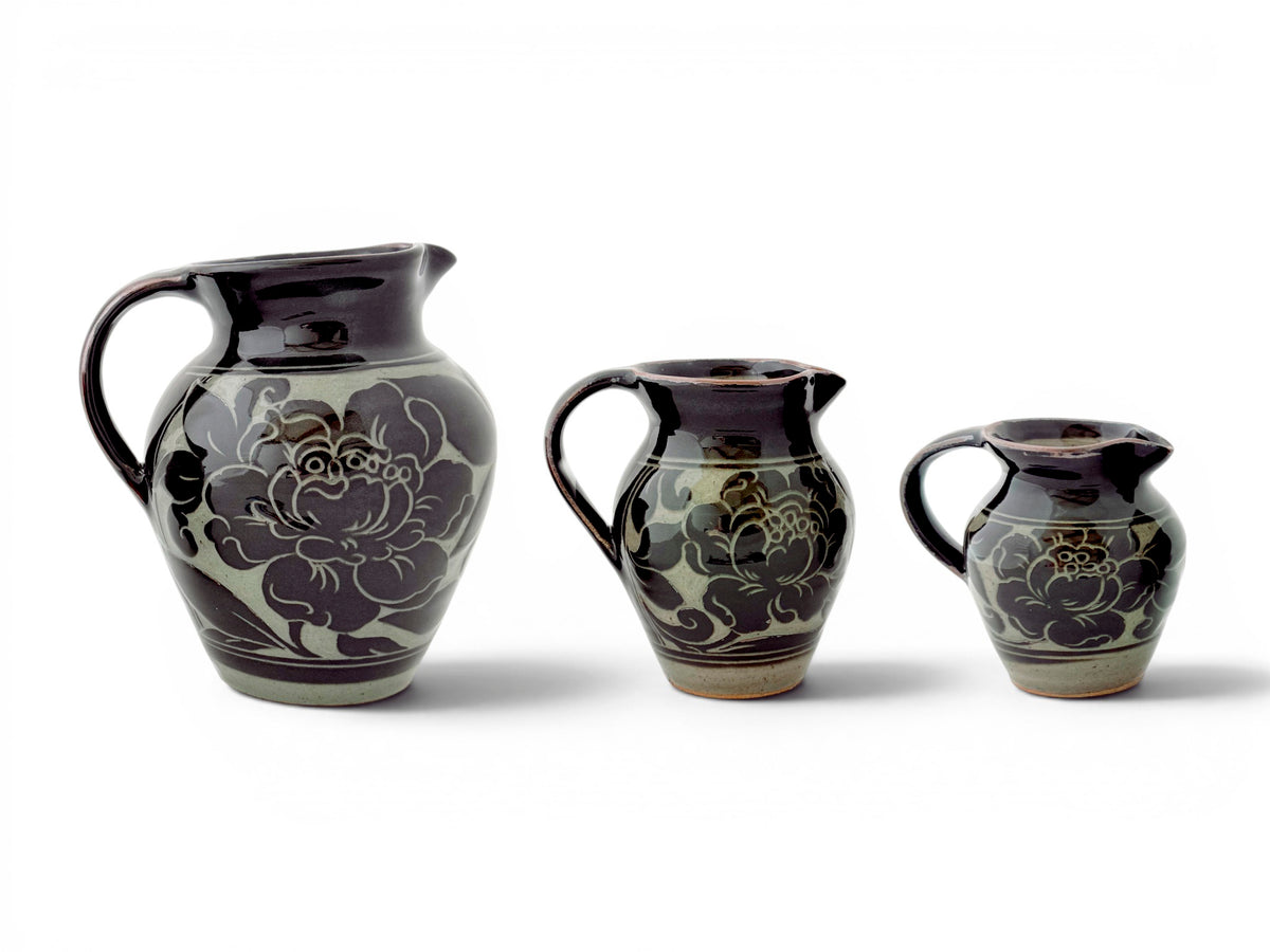 Black Carved Jug