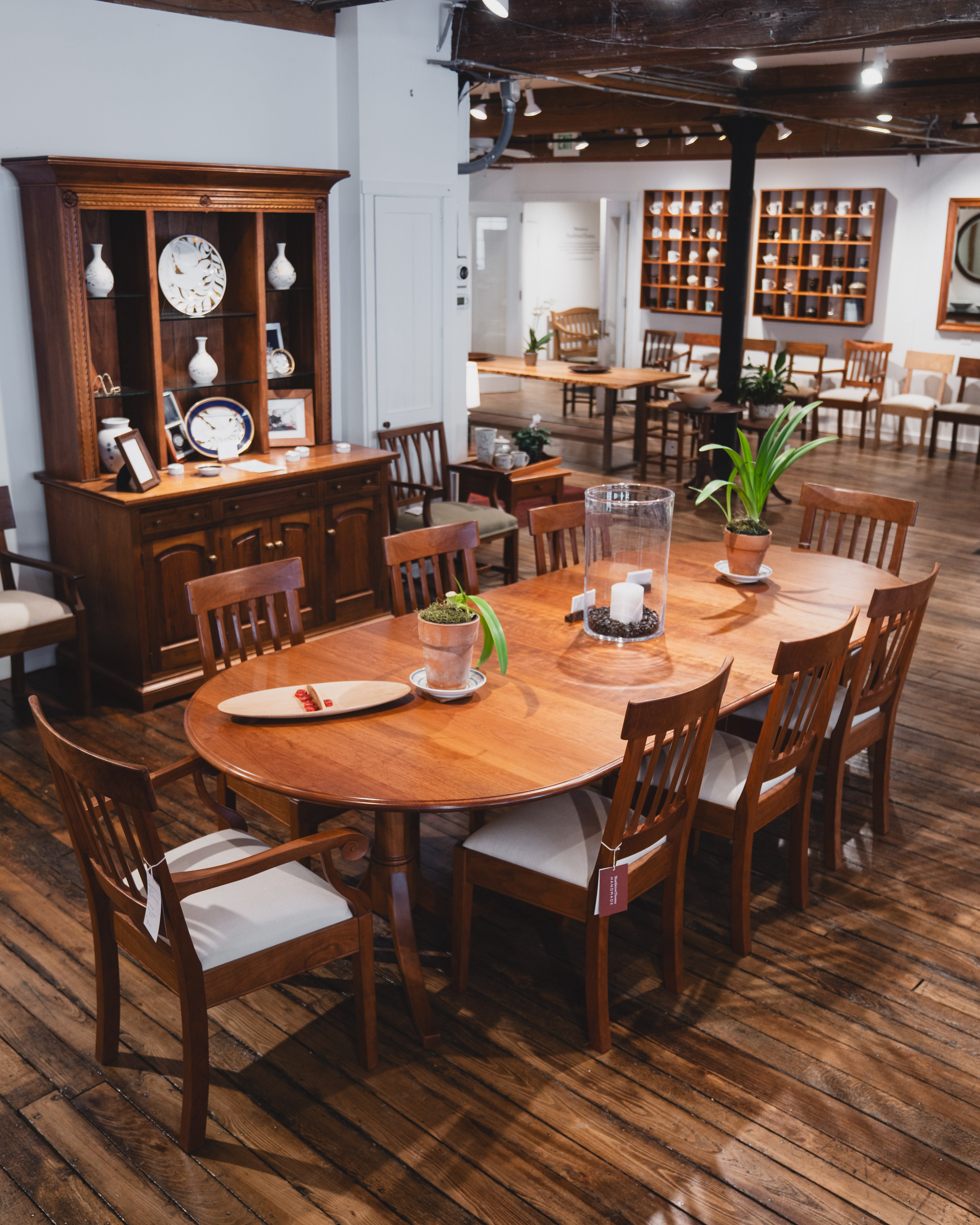 Cherry Josh’s Extending Pedestal Table