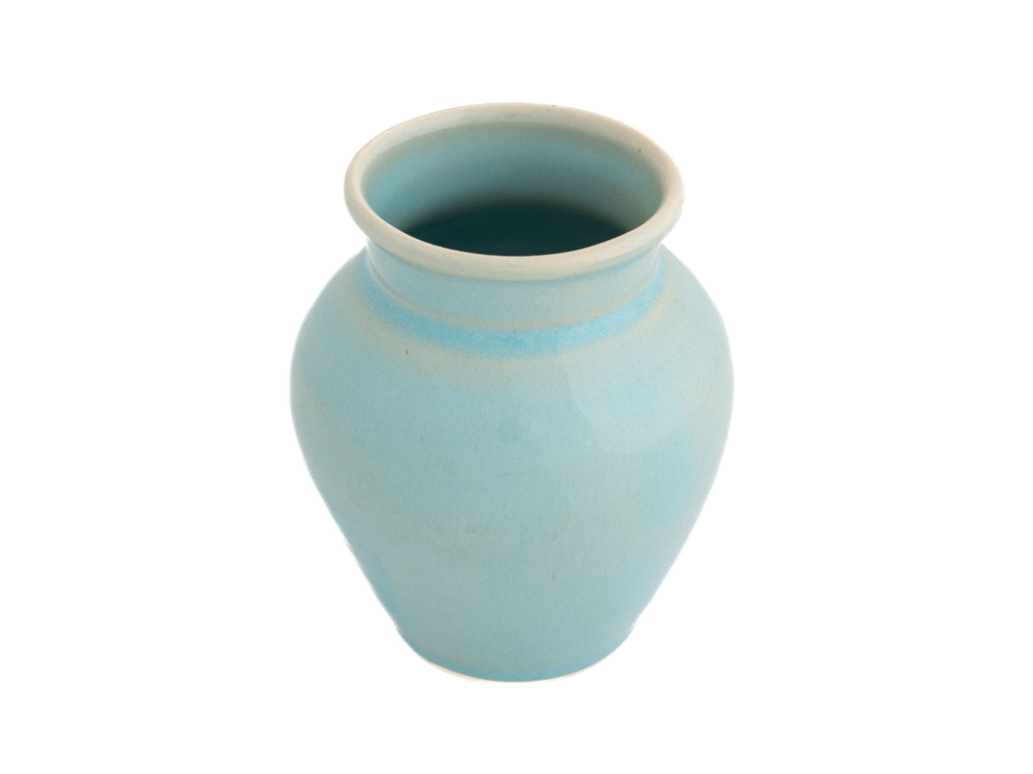 Handmade stoneware blue sky flower vase