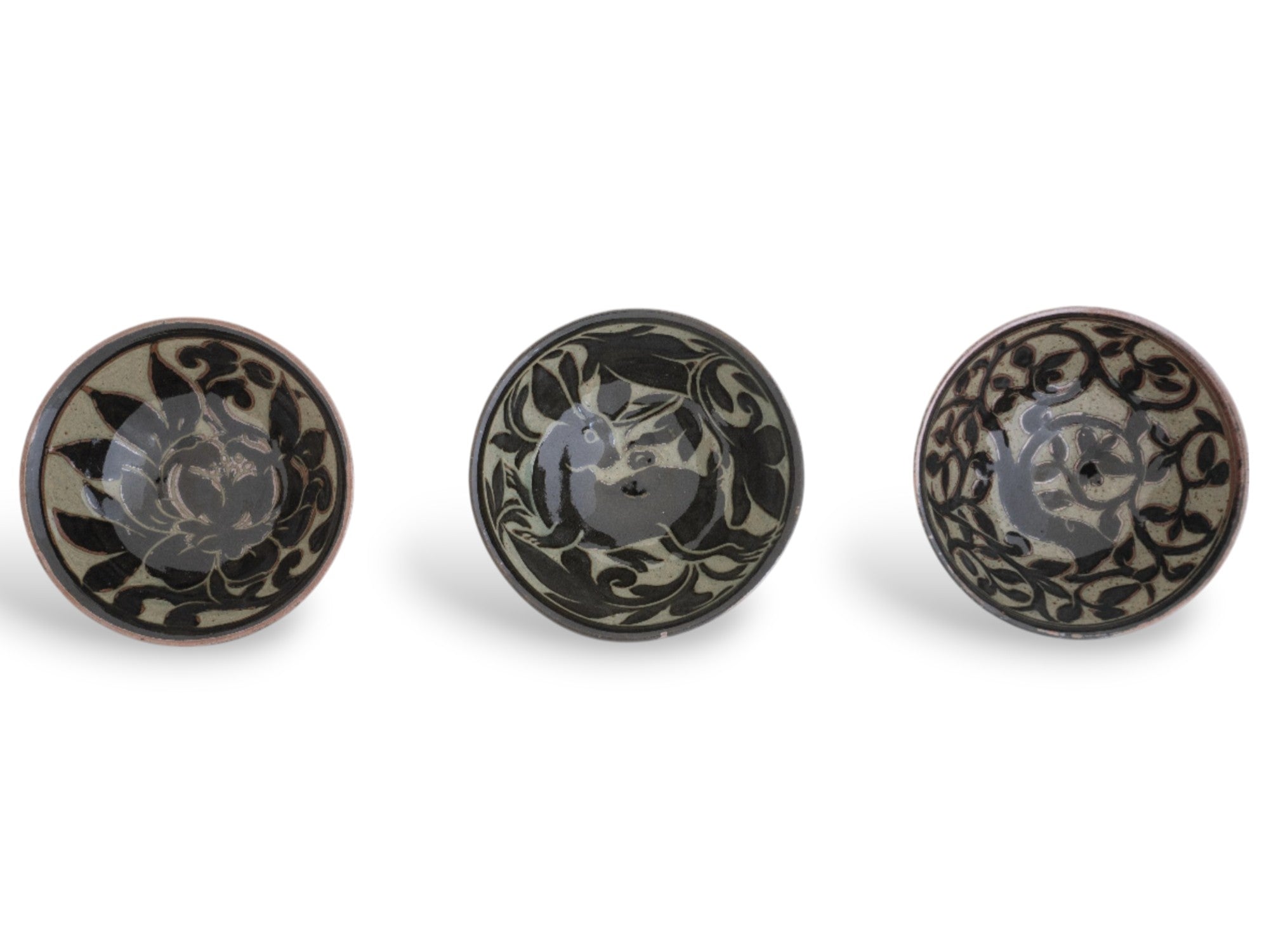 Black Carved Cereal Bowl