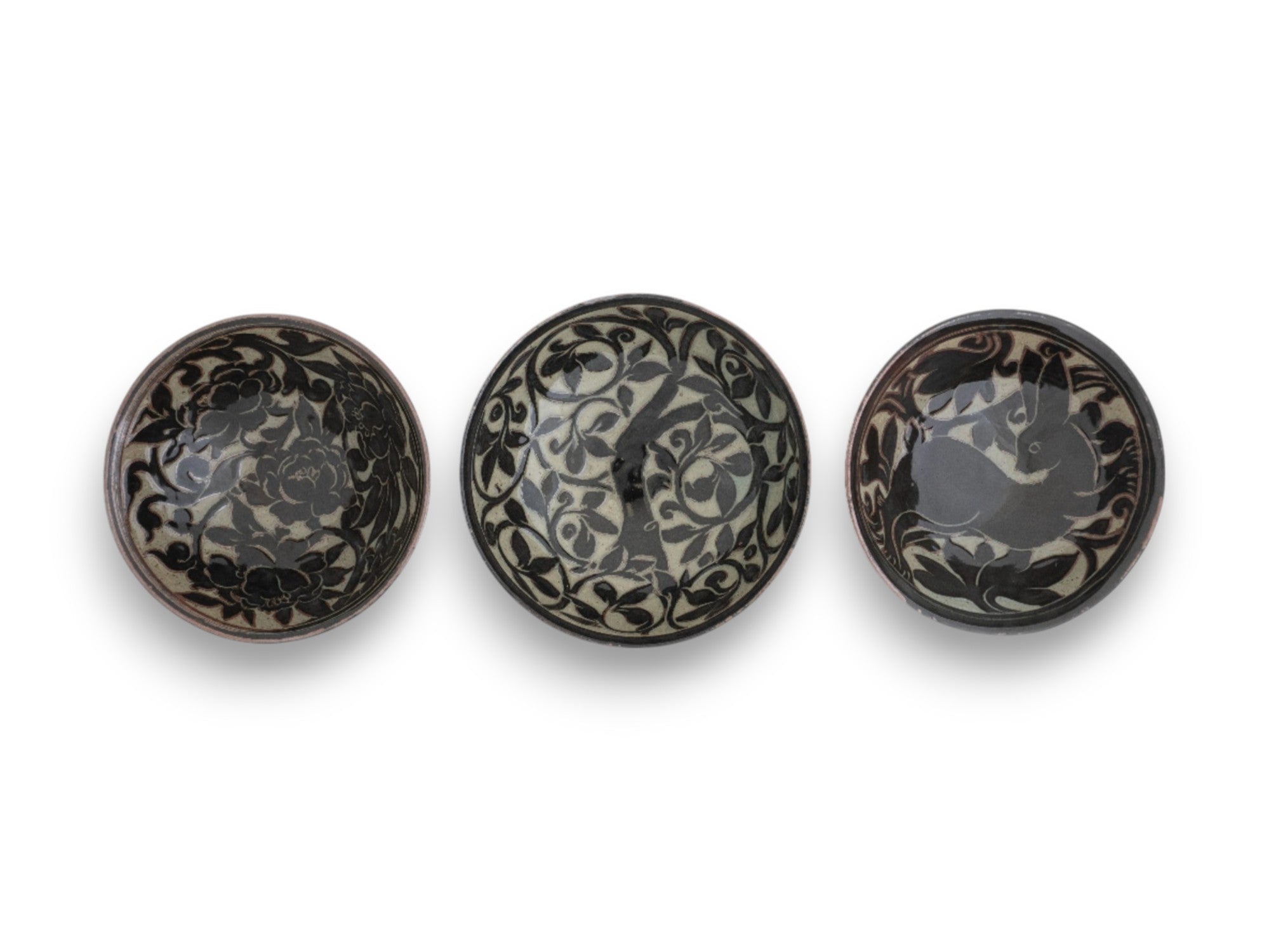 Handmade Stoneware serving bowl tree pattern