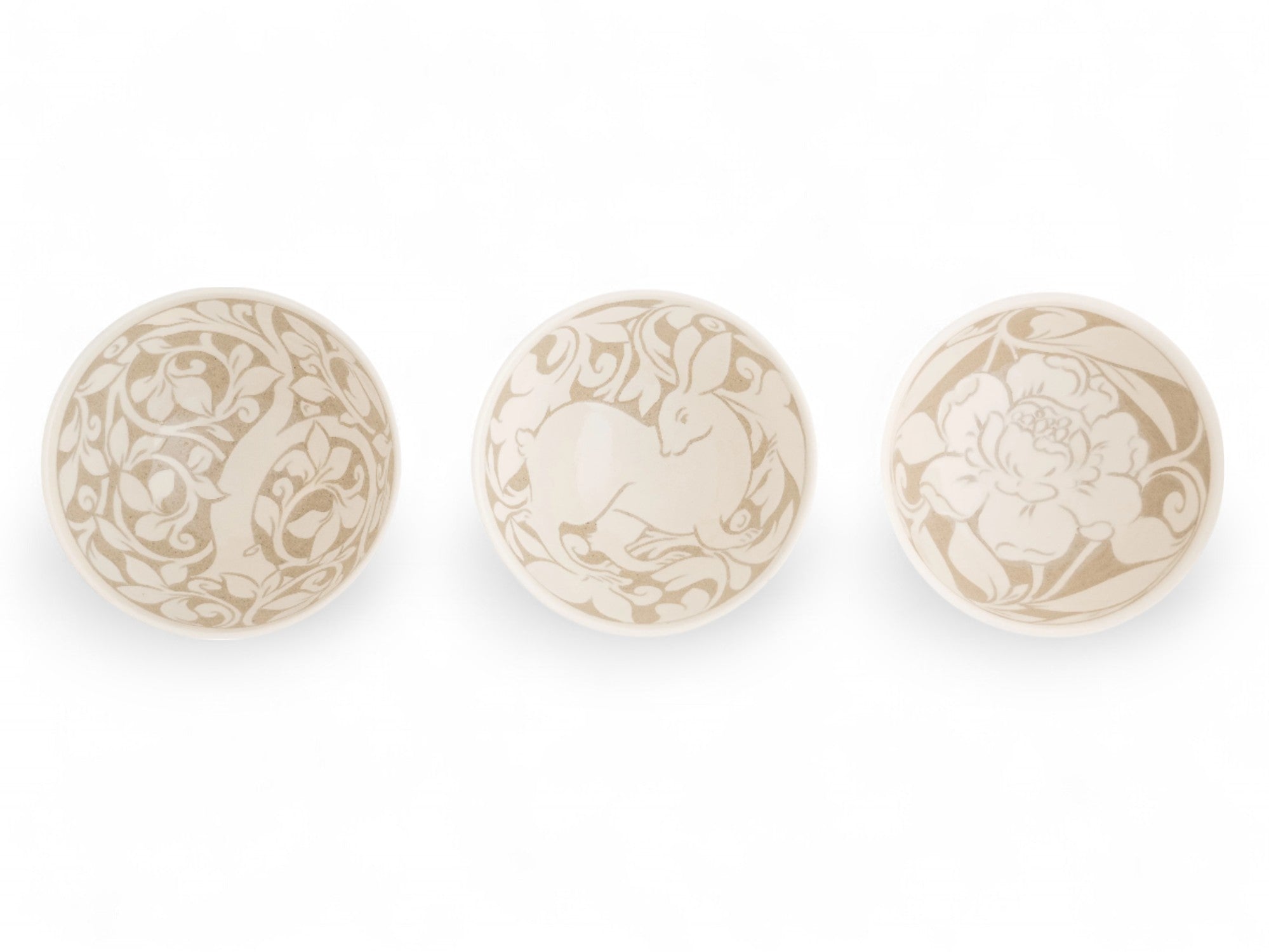 Handmade Stoneware serving bowl tree pattern