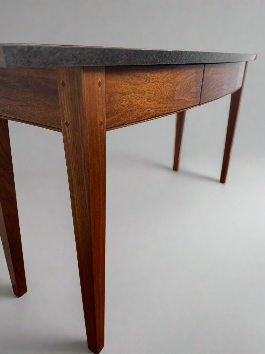 David’s Walnut Sideboard with Drawers and Stone Top