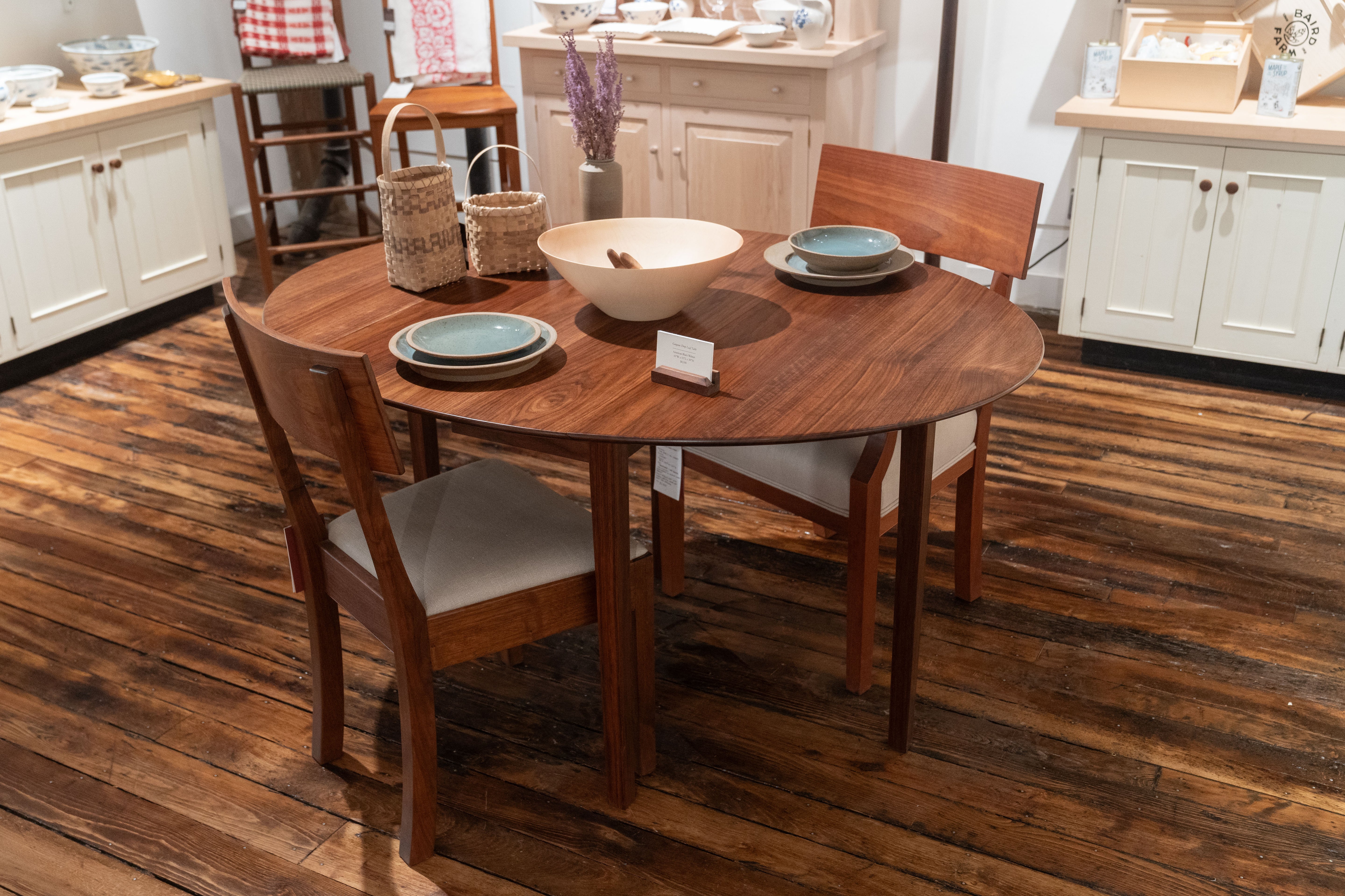 Gorgeous Drop Leaf Table Open: 43 ½"W x 55"L x 30"H Closed: 43 ½"W x 16 ⅜"L x 30"H