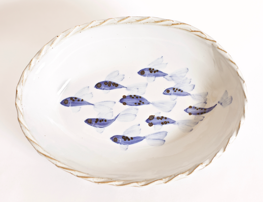 Painted Fish Medium Oval Platter