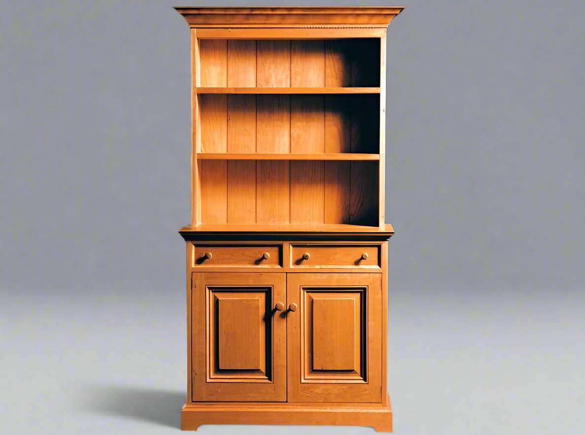dresser and hutch French Country 6 Drawer With Top  Amish Traditions arched bookcase with storage Arthur's Kitchen Dresser