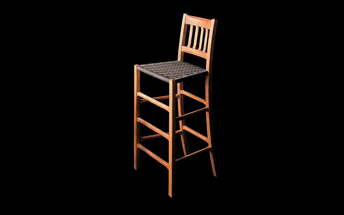 COTTAGE BARSTOOL WITH BACK - ShackletonThomas
