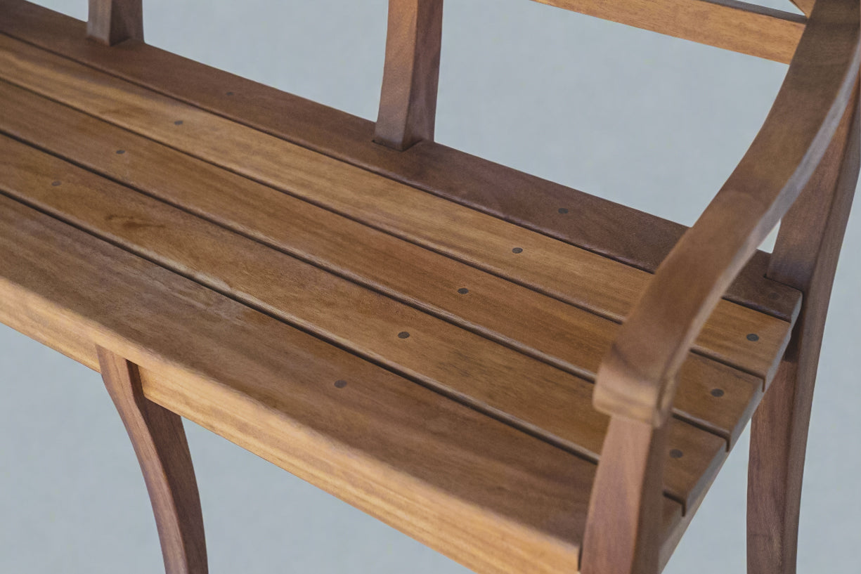 Twin Farms Garden Bench 5’ L x 2’ 11” H x 17.5” D
