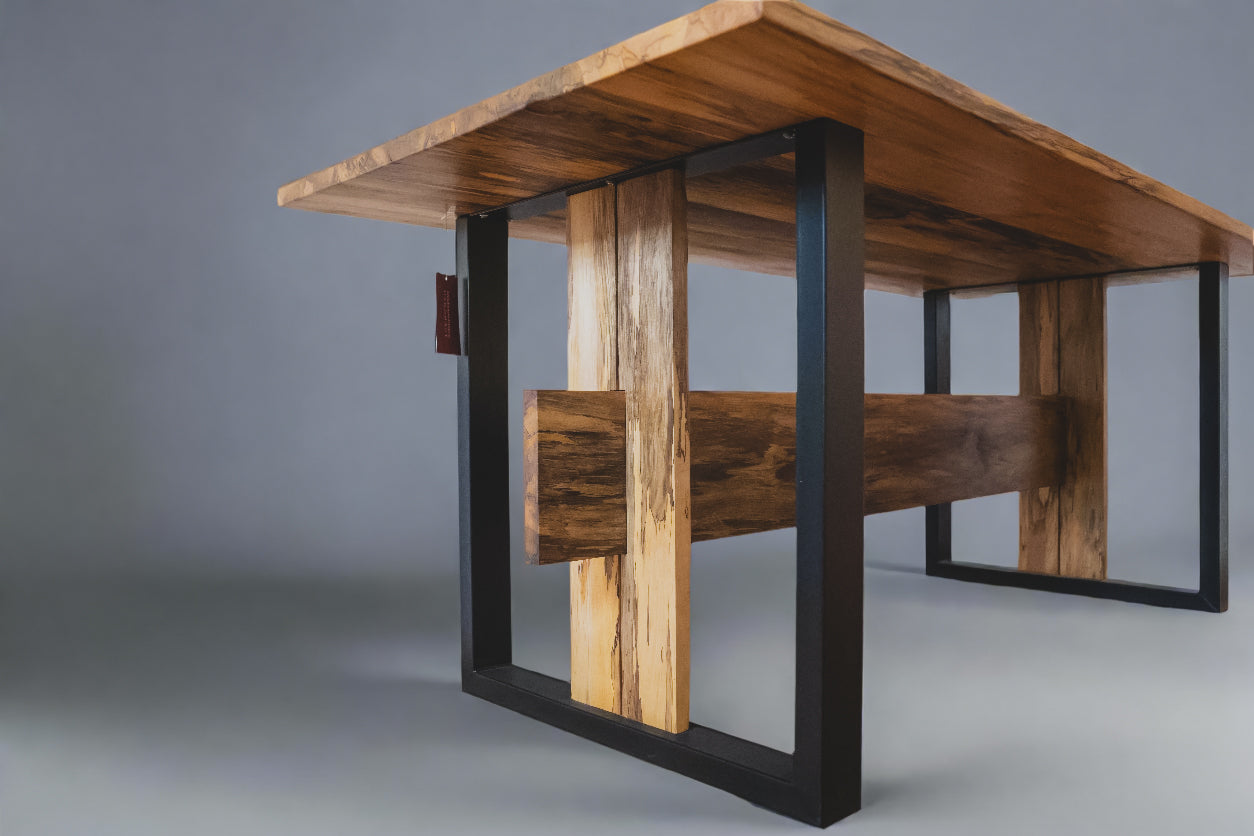 Spalted Maple Table By Hugh Shackleton 37.5 W x 82 L x 32 H