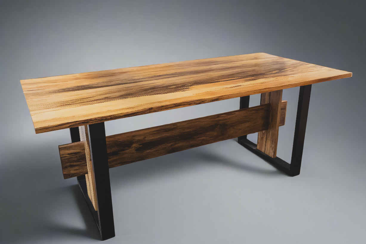 Spalted Maple Table By Hugh Shackleton 37.5 W x 82 L x 32 H