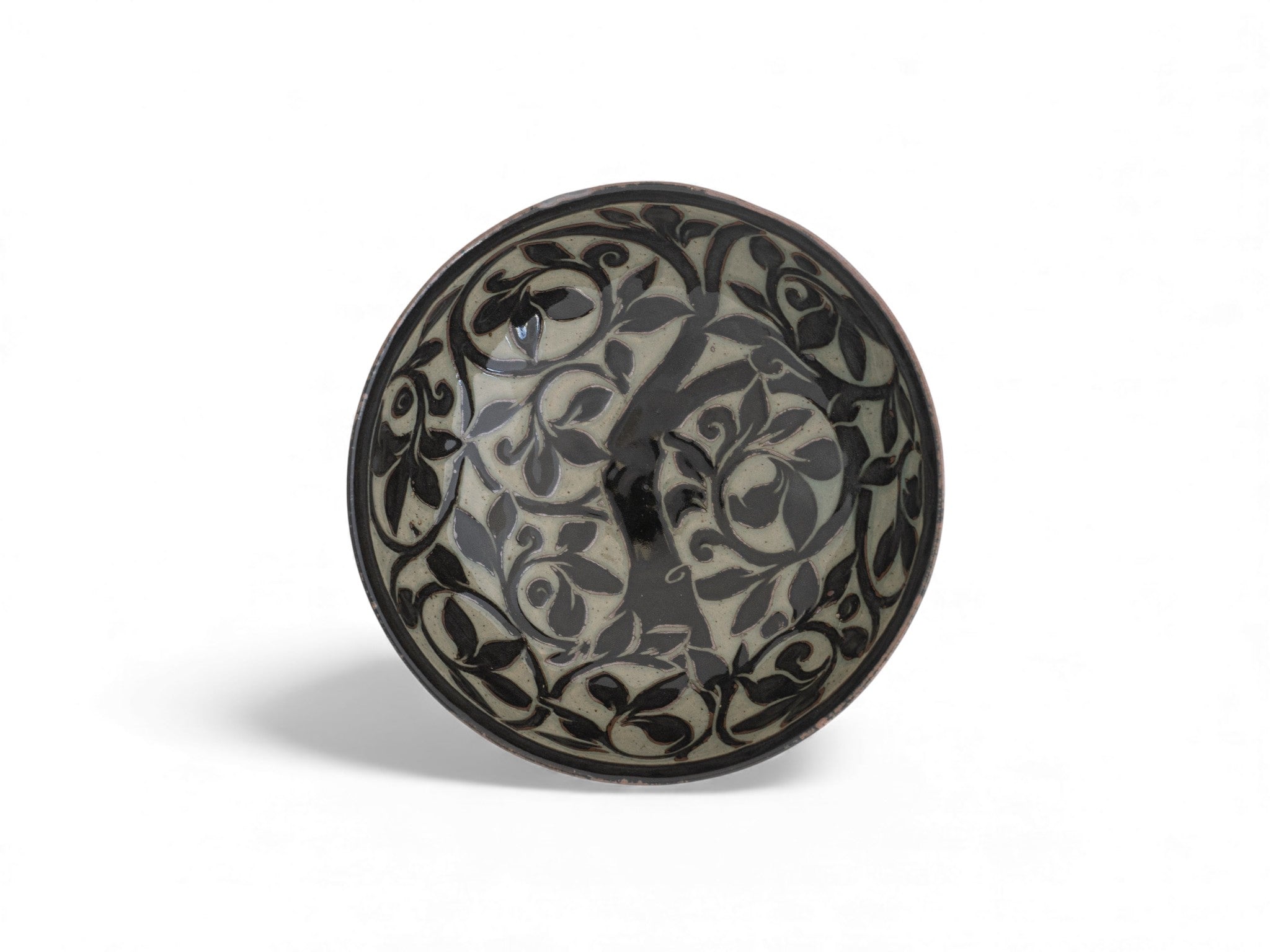 Black Carved Salad Bowl