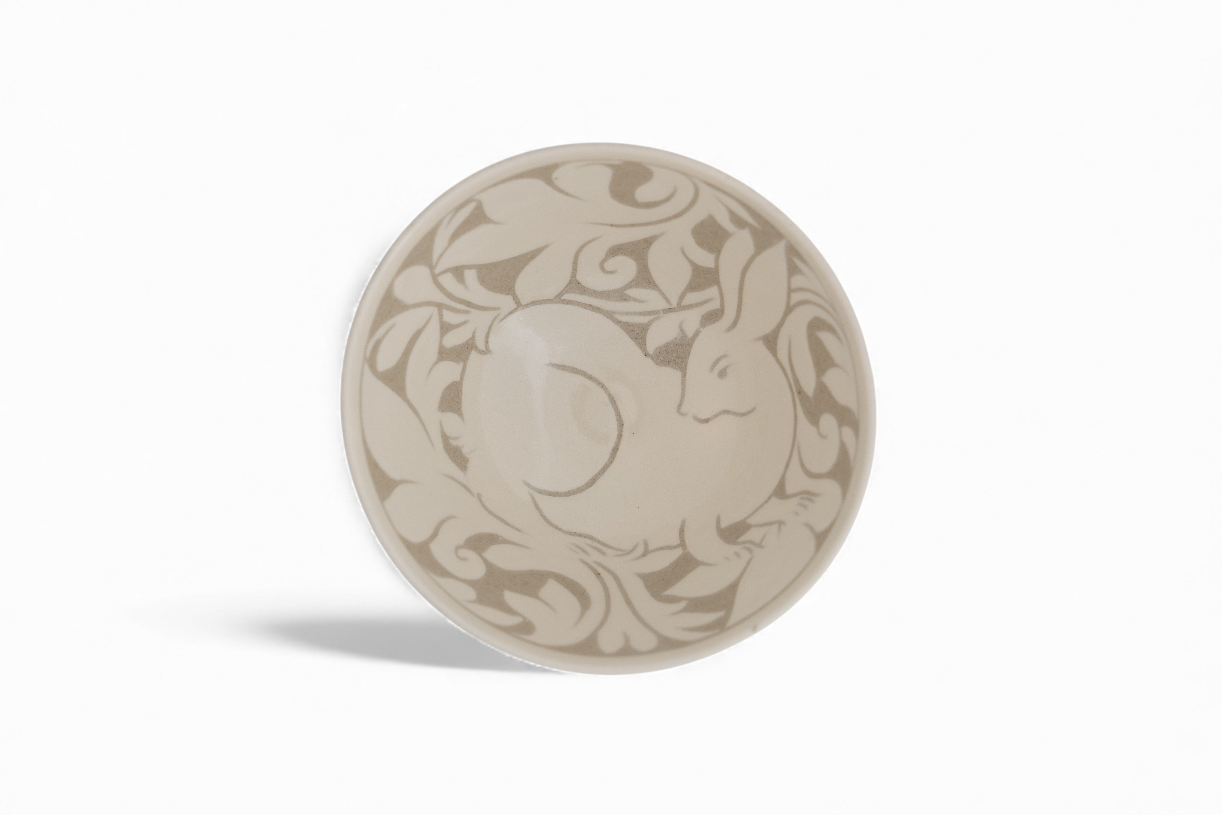 Cream Carved Cereal Bowl