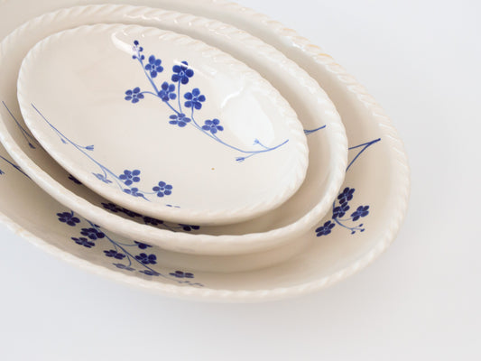 Small Forget-Me-Not Oval Platter