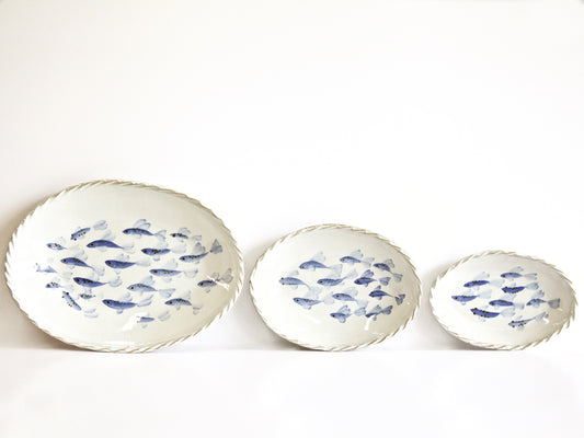 Painted Fish Small Oval Platter
