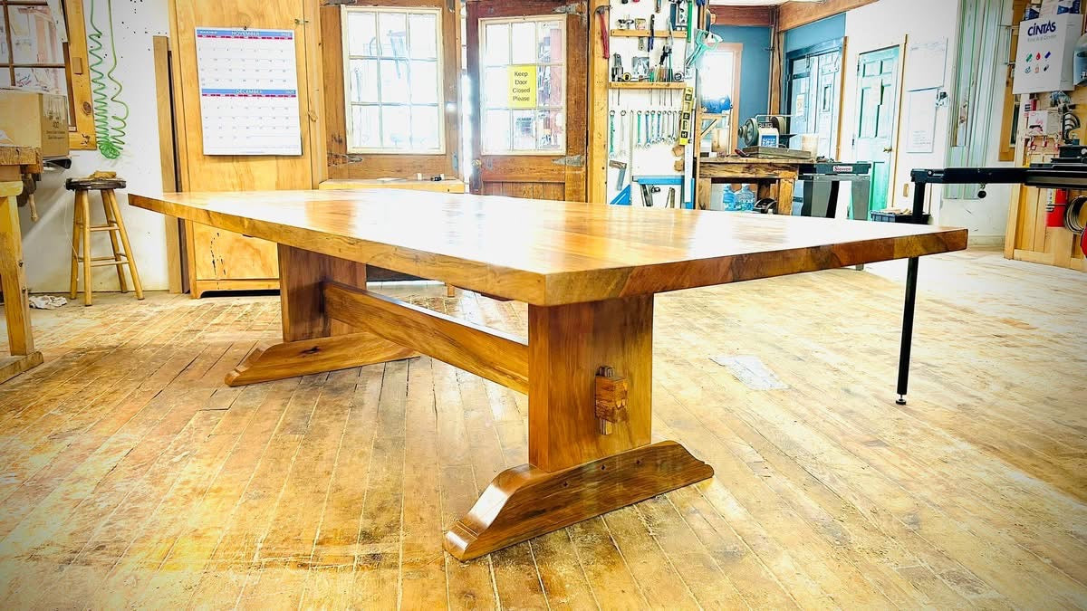 Wild Sycamore Trestle Table