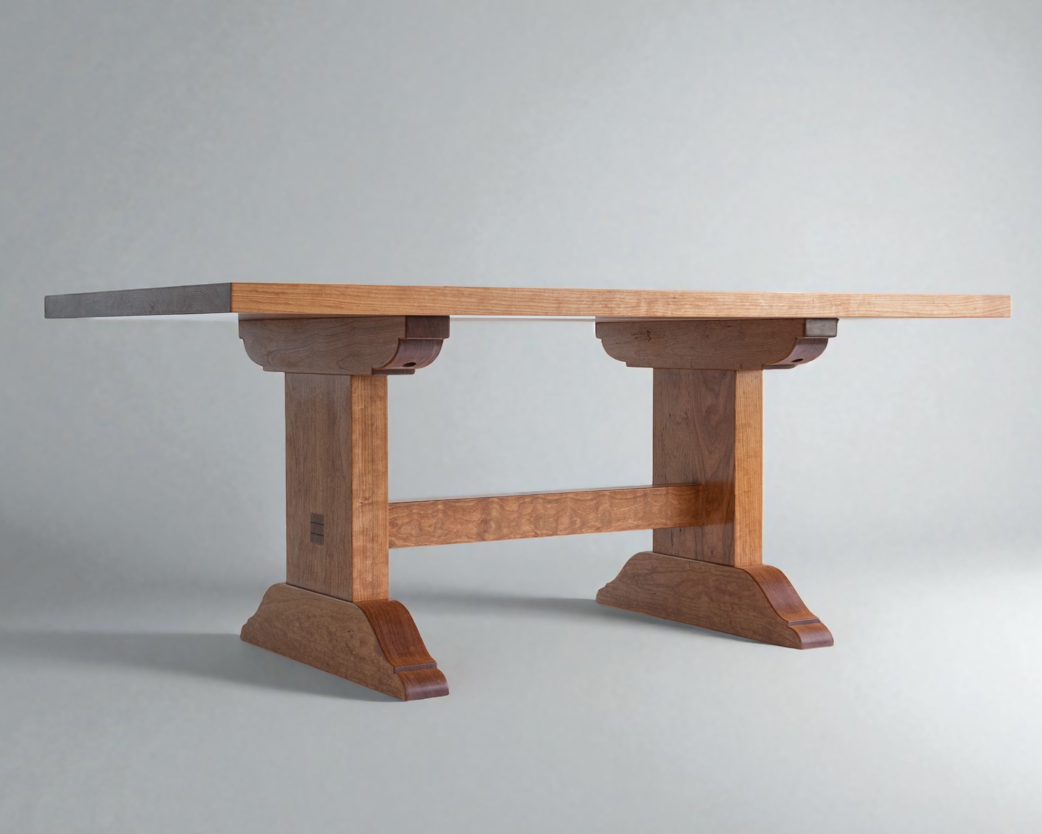 Vermont Handmade Trestle table with traditional lines