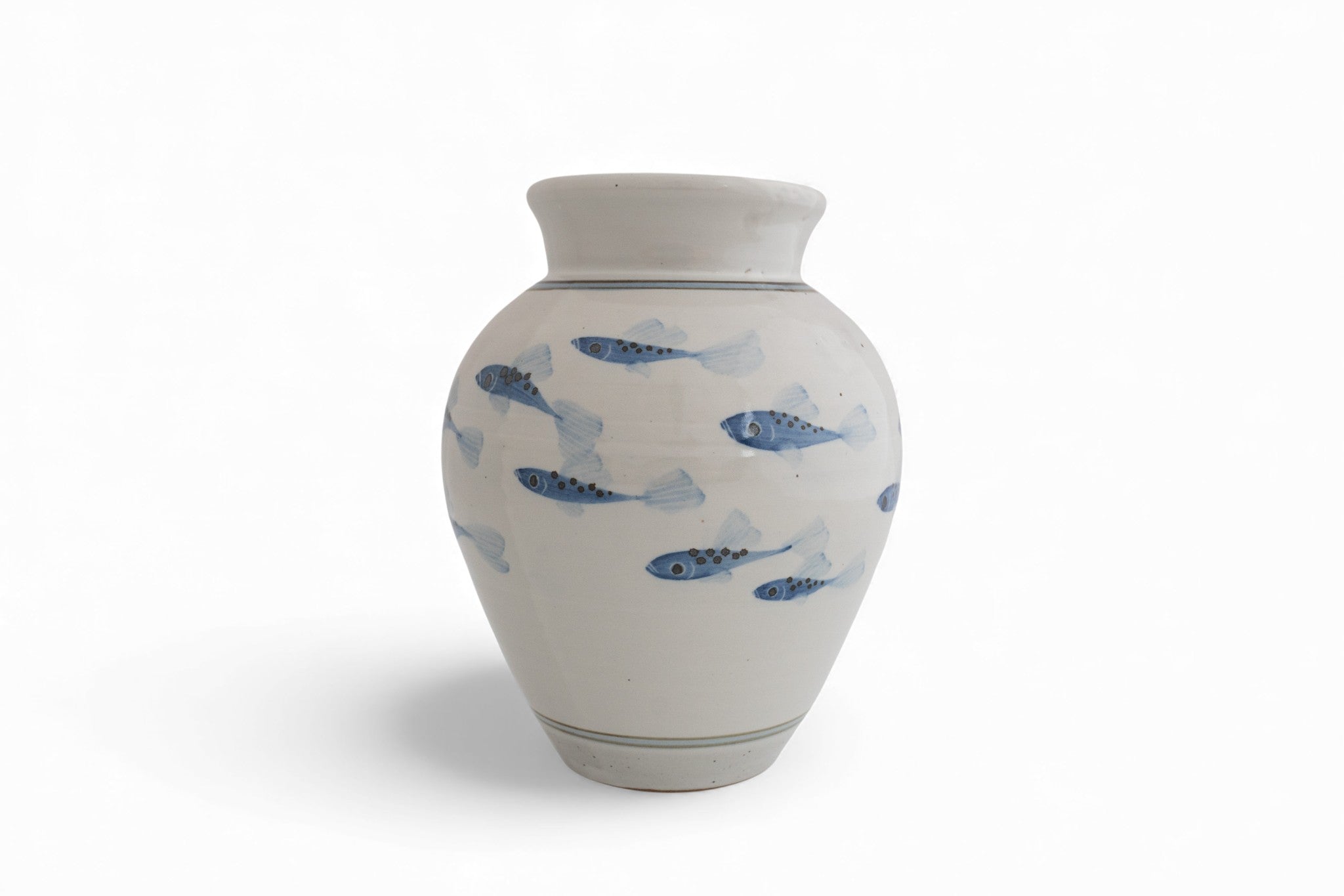 Large Painted Fish Vase