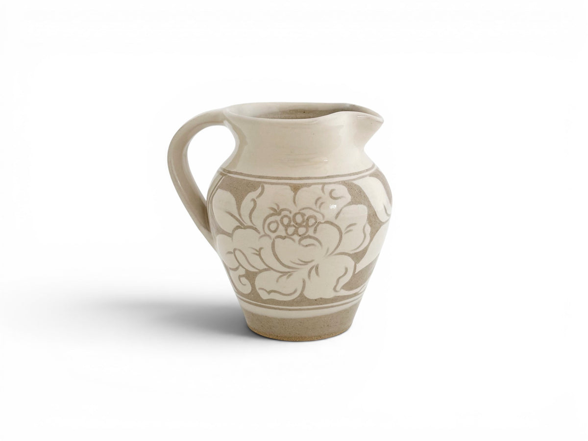 Cream Carved Jug
