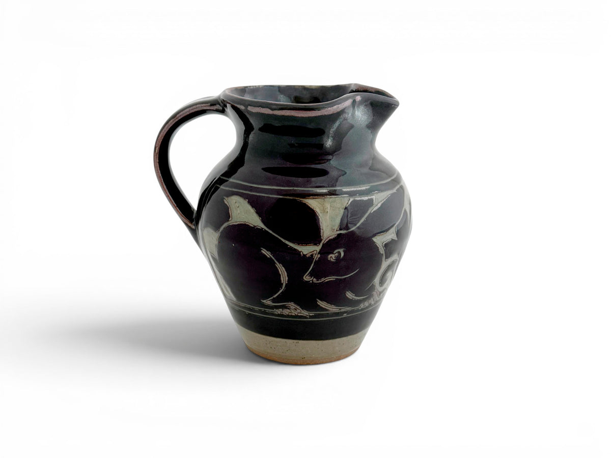 Black Carved Jug