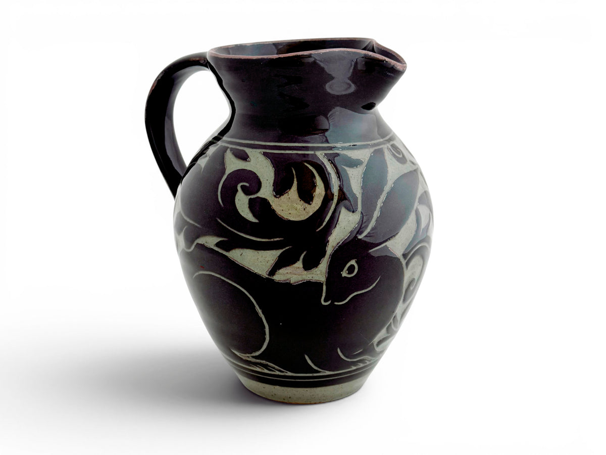 Black Carved Jug