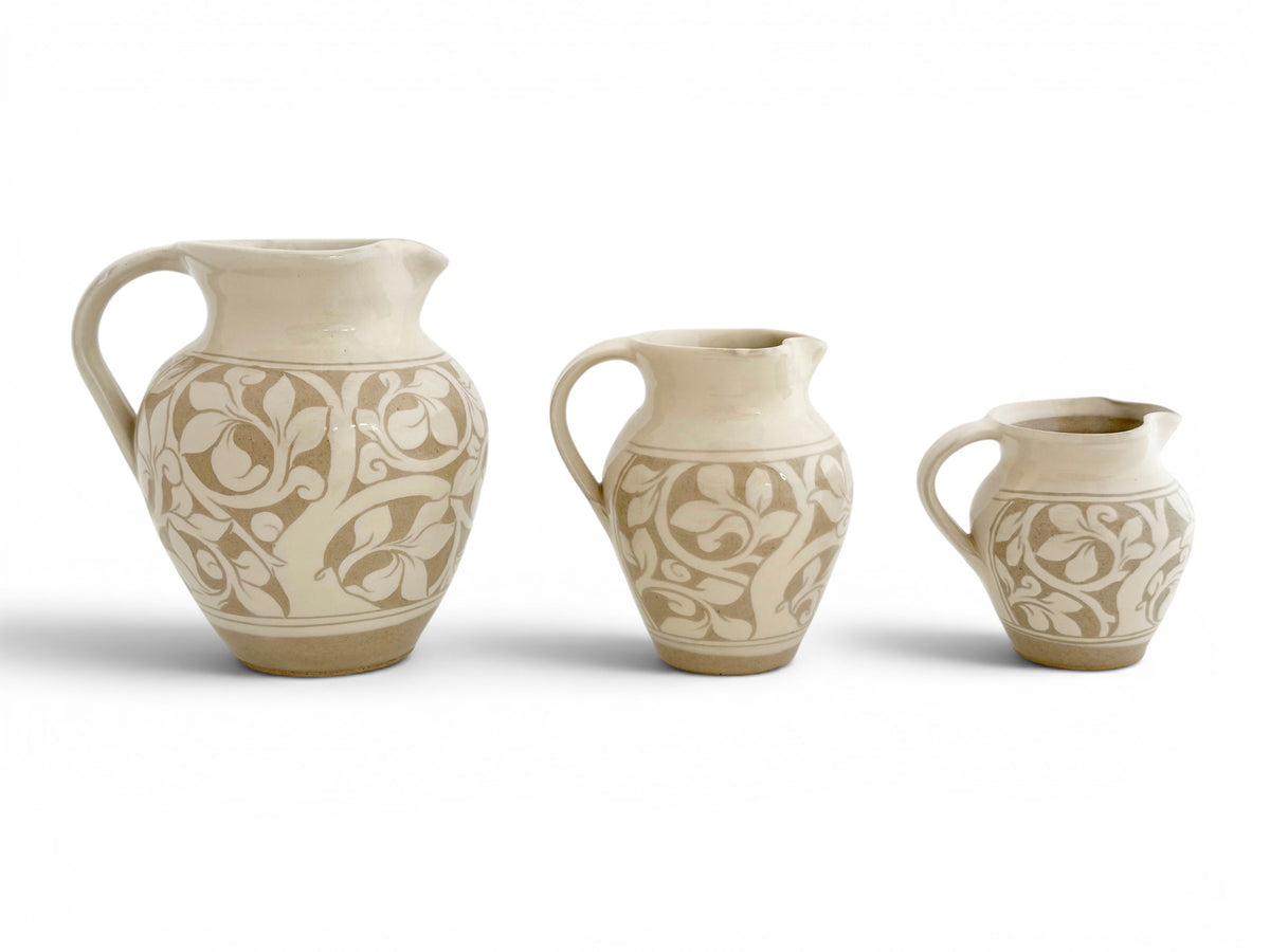 Cream Carved Jug