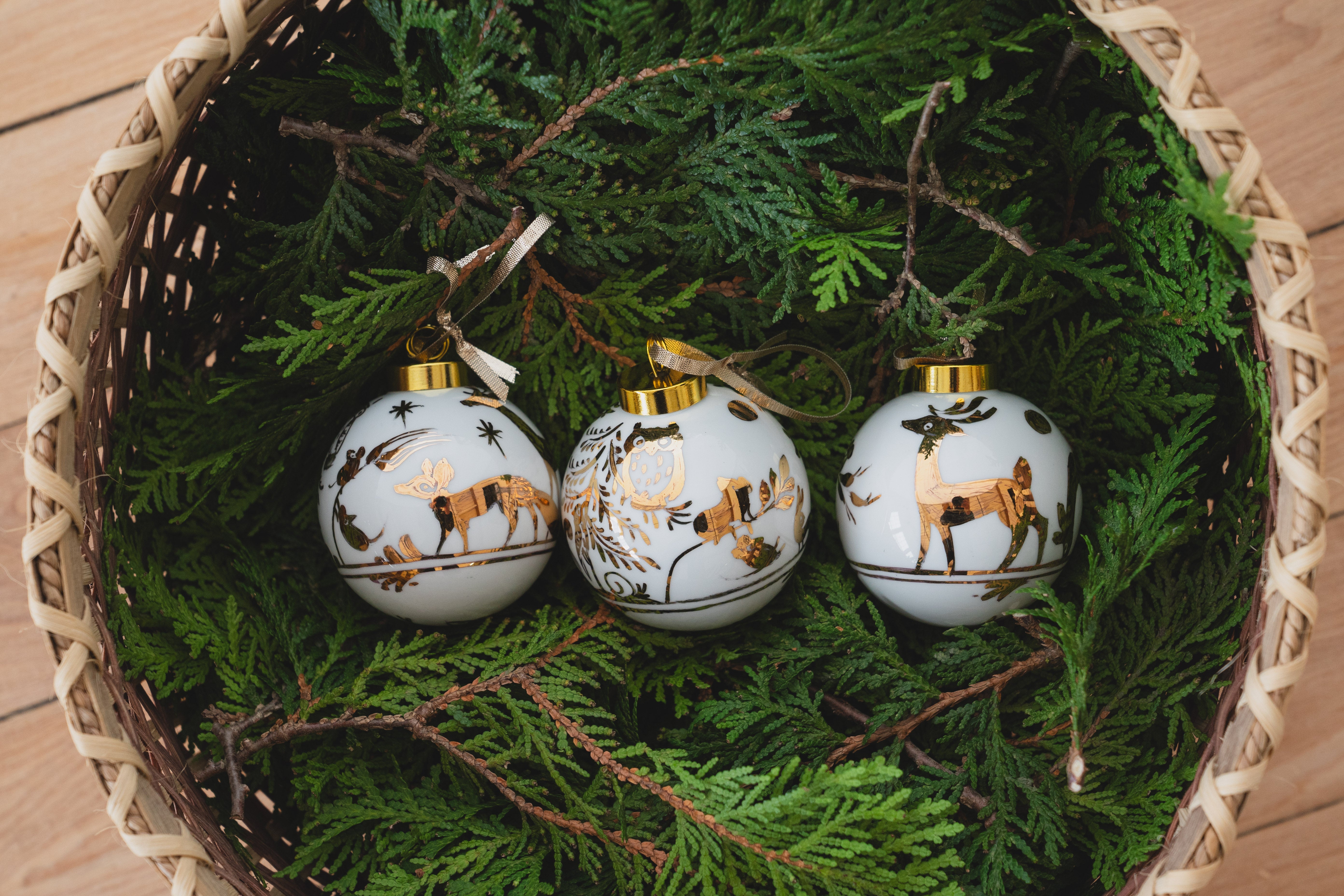 2025 Hand Painted Holiday Ornament by Miranda Thomas