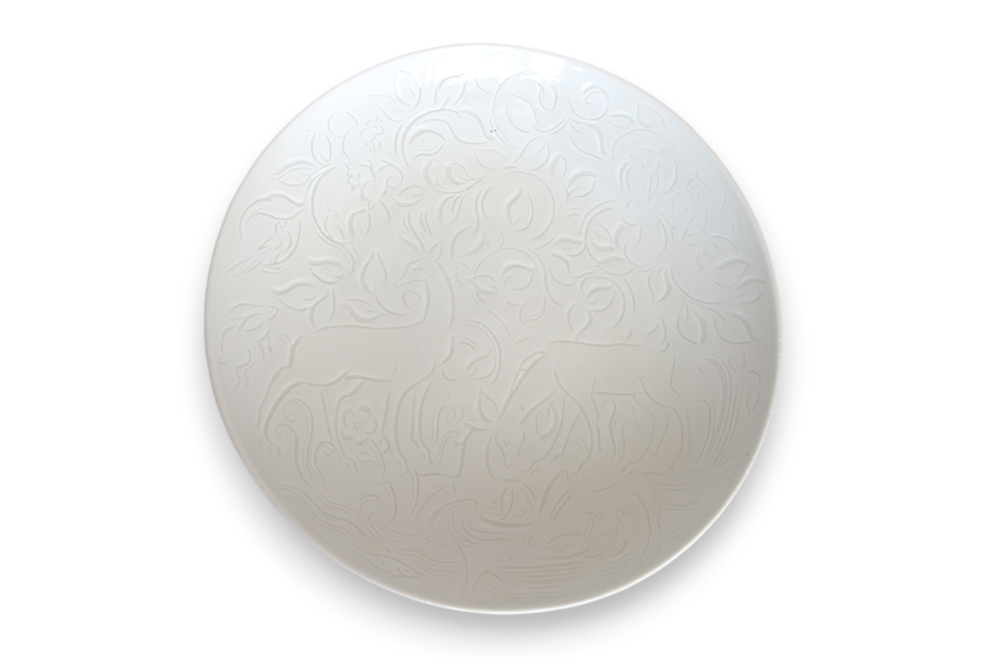 Woodland Creatures Porcelain Coupe Platter 13"