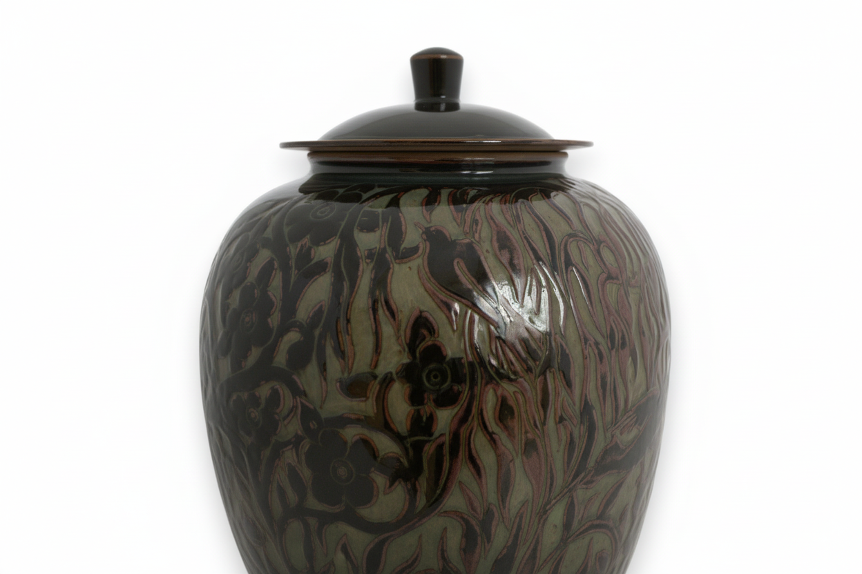 Extra Large 23" Woodland Lidded Storage Jar