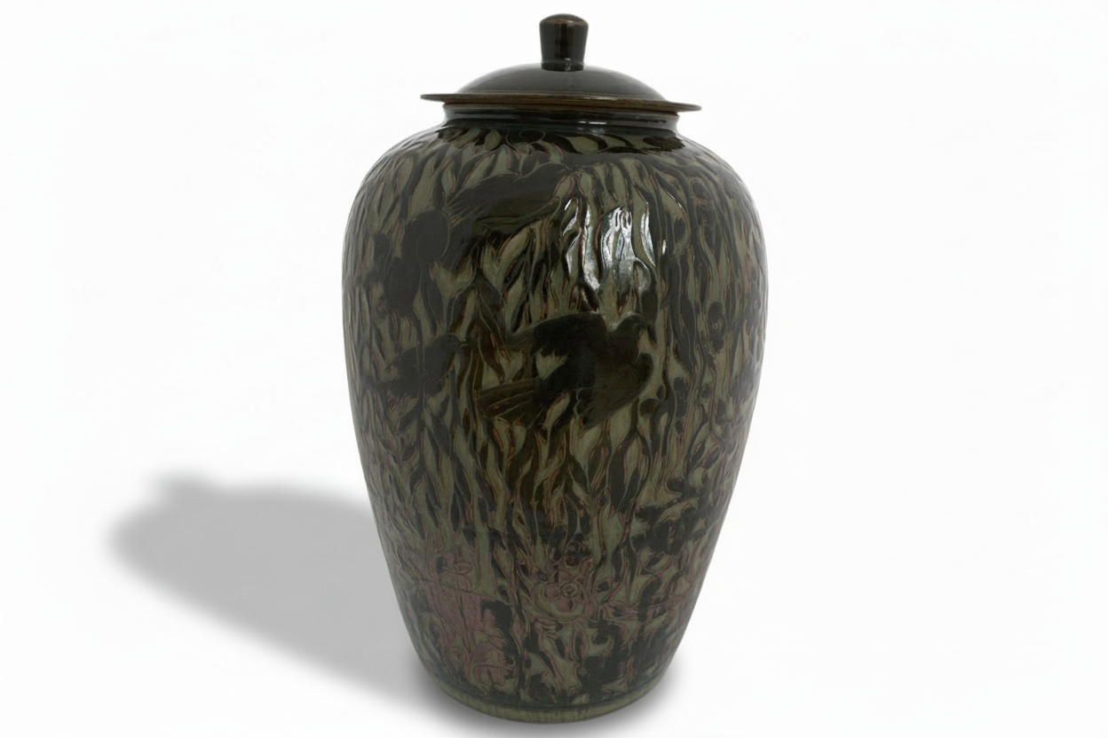 Extra Large 23" Woodland Lidded Storage Jar