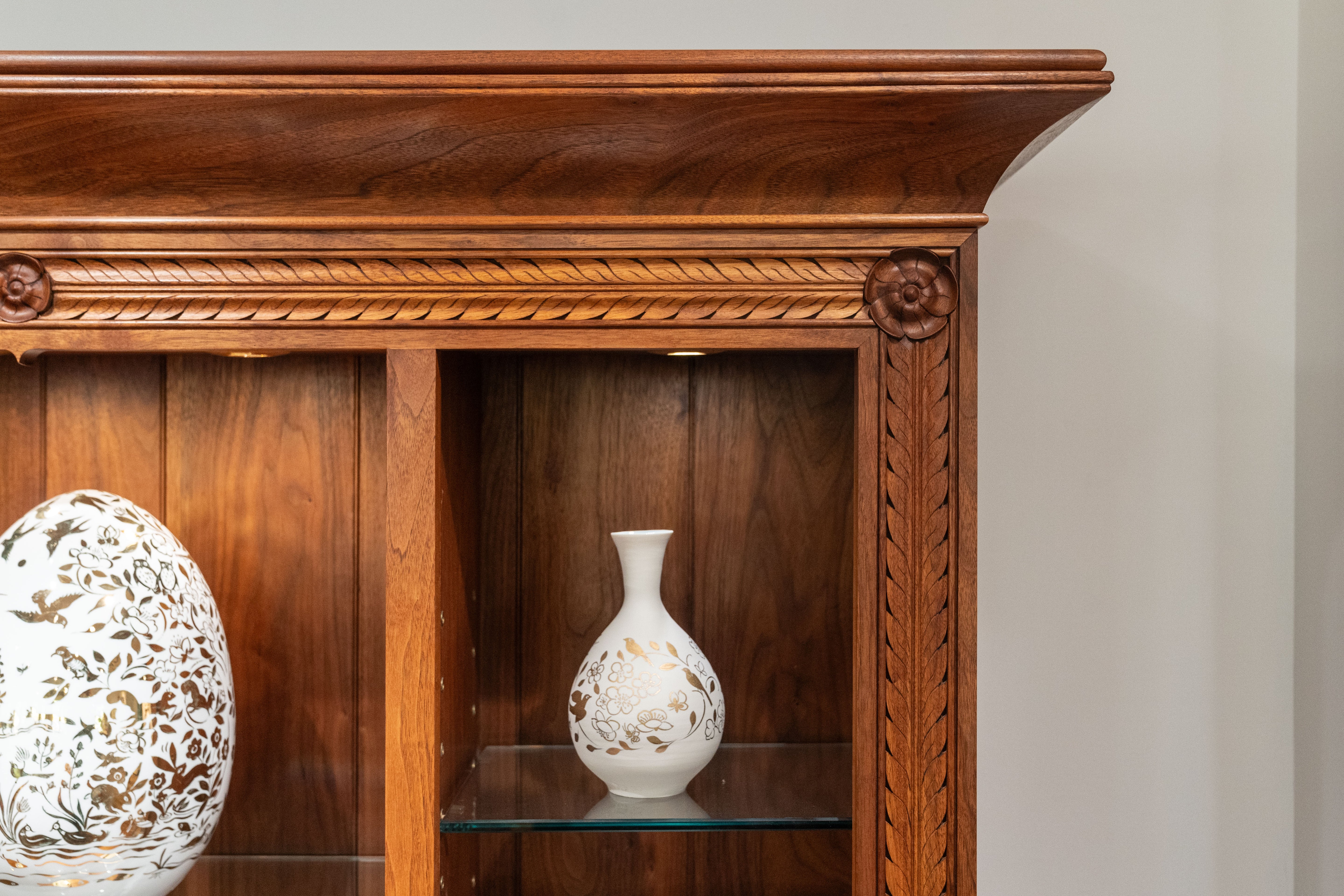 Carved Dresser 73" W x 23" D x 83" H - Height of counter: 36"