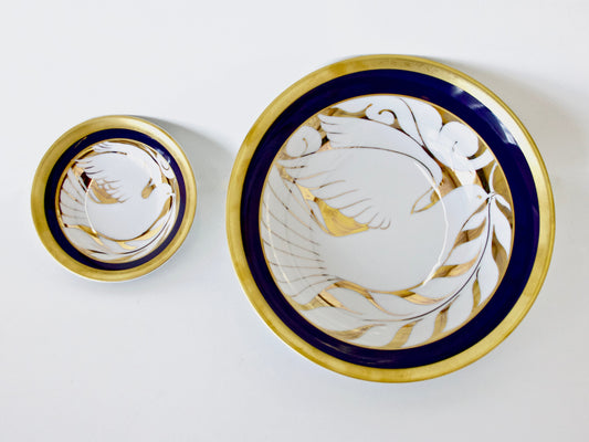 5" Miranda Thomas Hand-Painted Peace Bowl with Gold Dove