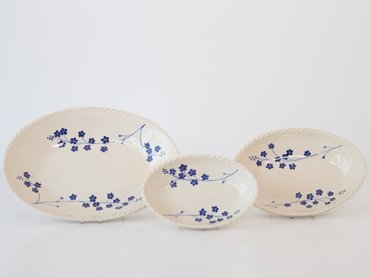 Large Forget-Me-Not Oval Platter