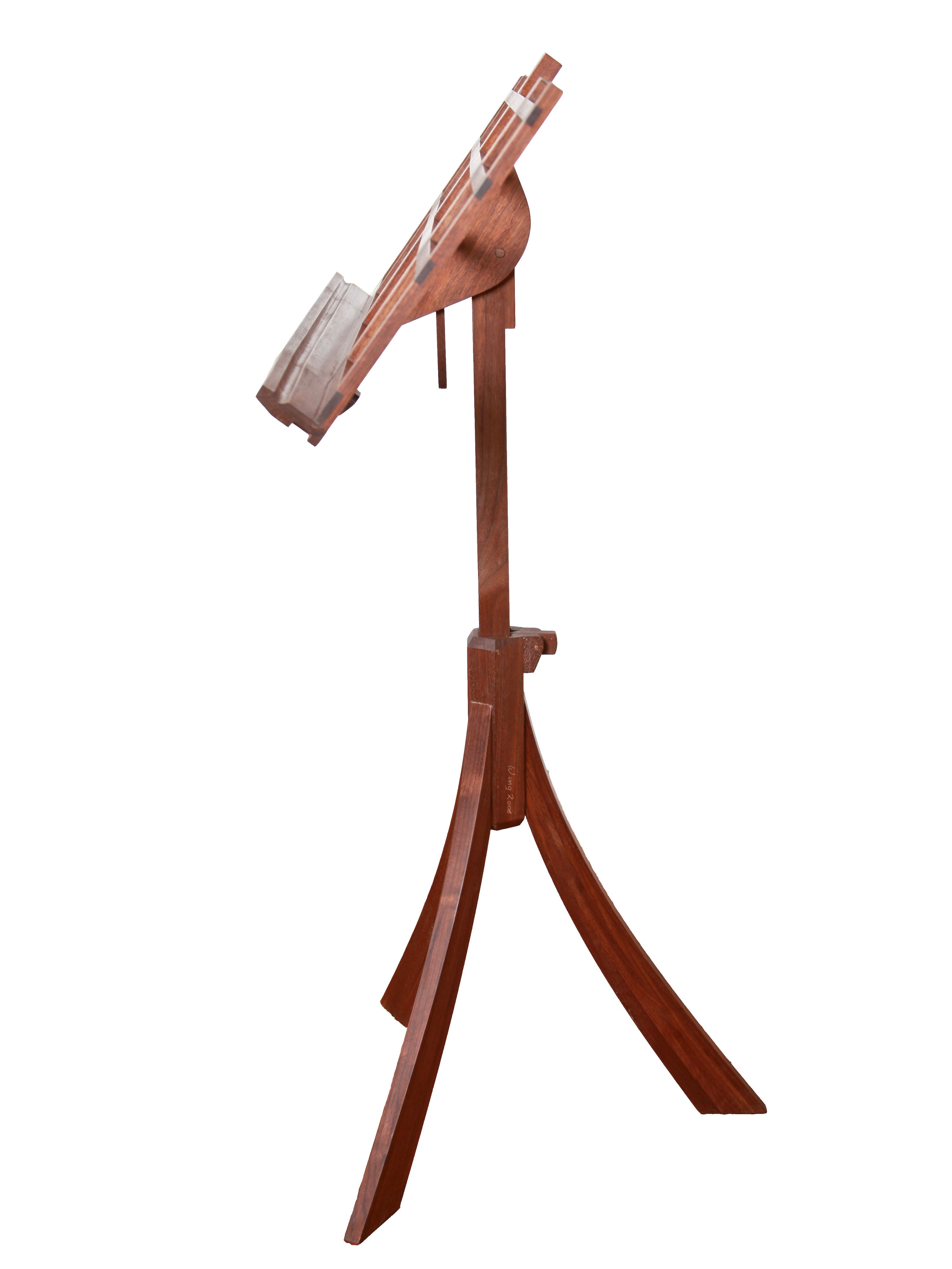 Walnut Adjustable Height and Width Music Stand
