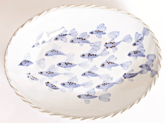 Painted Fish Large Oval Platter