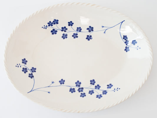 Large Forget-Me-Not Oval Platter