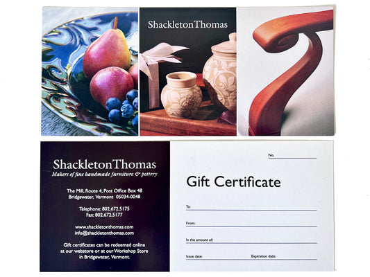 ShackletonThomas Gift Certificate