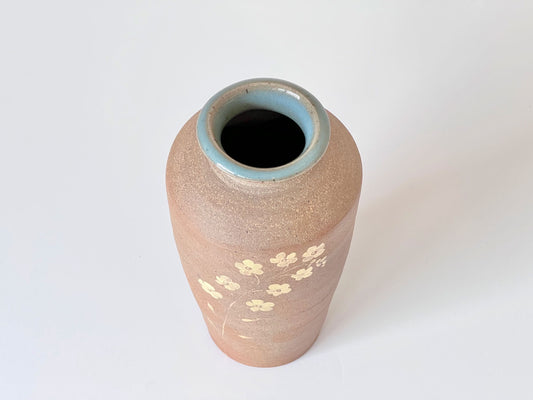 Medium Bottle Vase - Gold Forget-Me-Nots